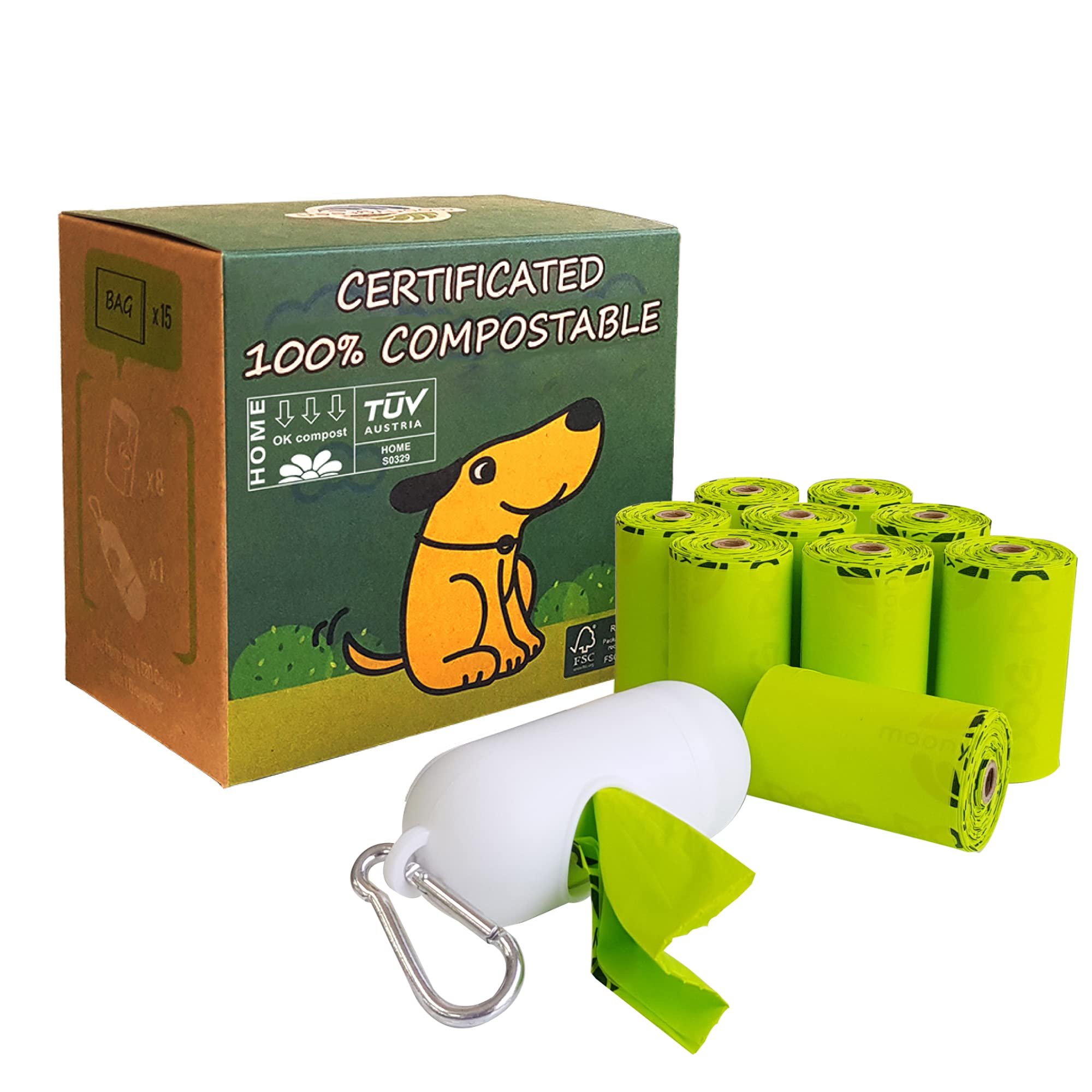 AISUN factory Customized Compostable Pet Garbage Poop Bags for Dogs