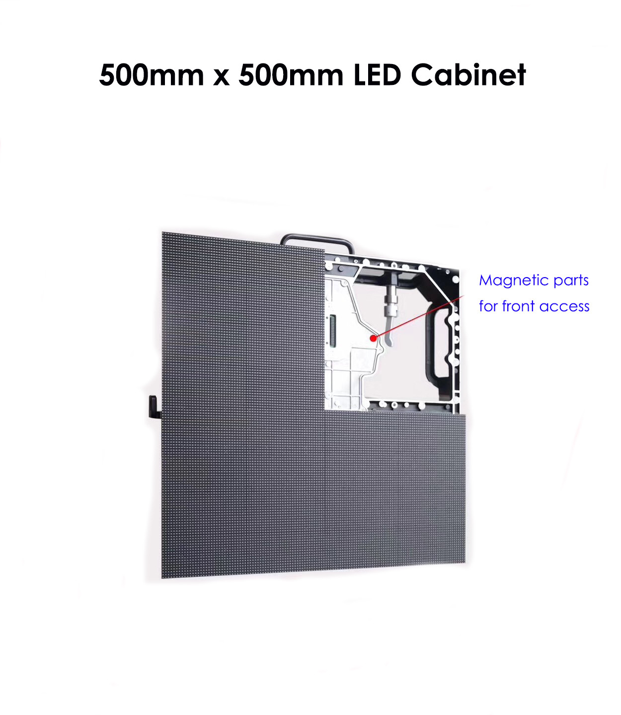 Exterior Small LED Video Wall Cabinet Advertising Ultra Slim 500x500mm 3.91mm Pixel