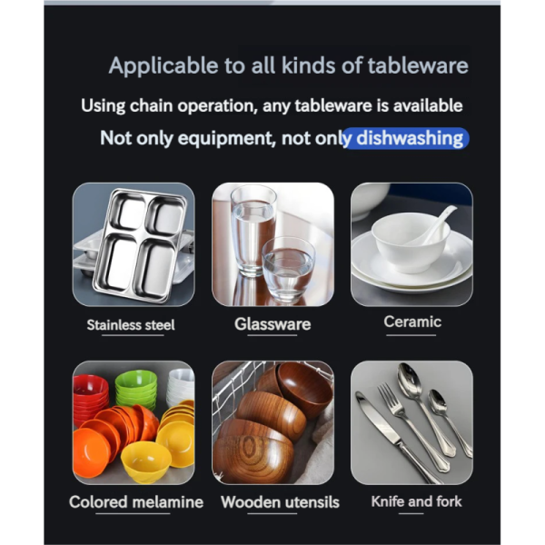 Multi-function tableware cleaning machine operation