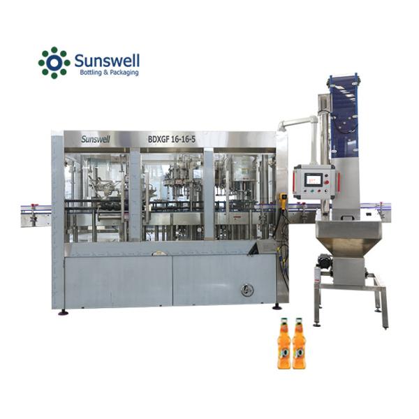 High Accuracy Glass Bottle Filling Sealing Making Machine Alcholic Soft Drink