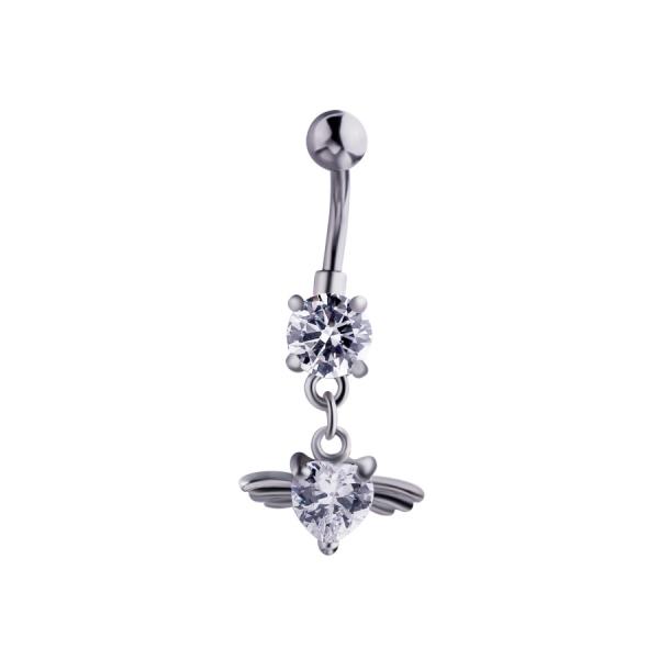 New Heart Shape Fashion Piercing Belly Ring Stainless Steel Piercing Jewelry