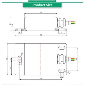 UBTA-PLY RS232 Analog Digital Inclinometer Sensor For Dual Axis Angle Measuremen