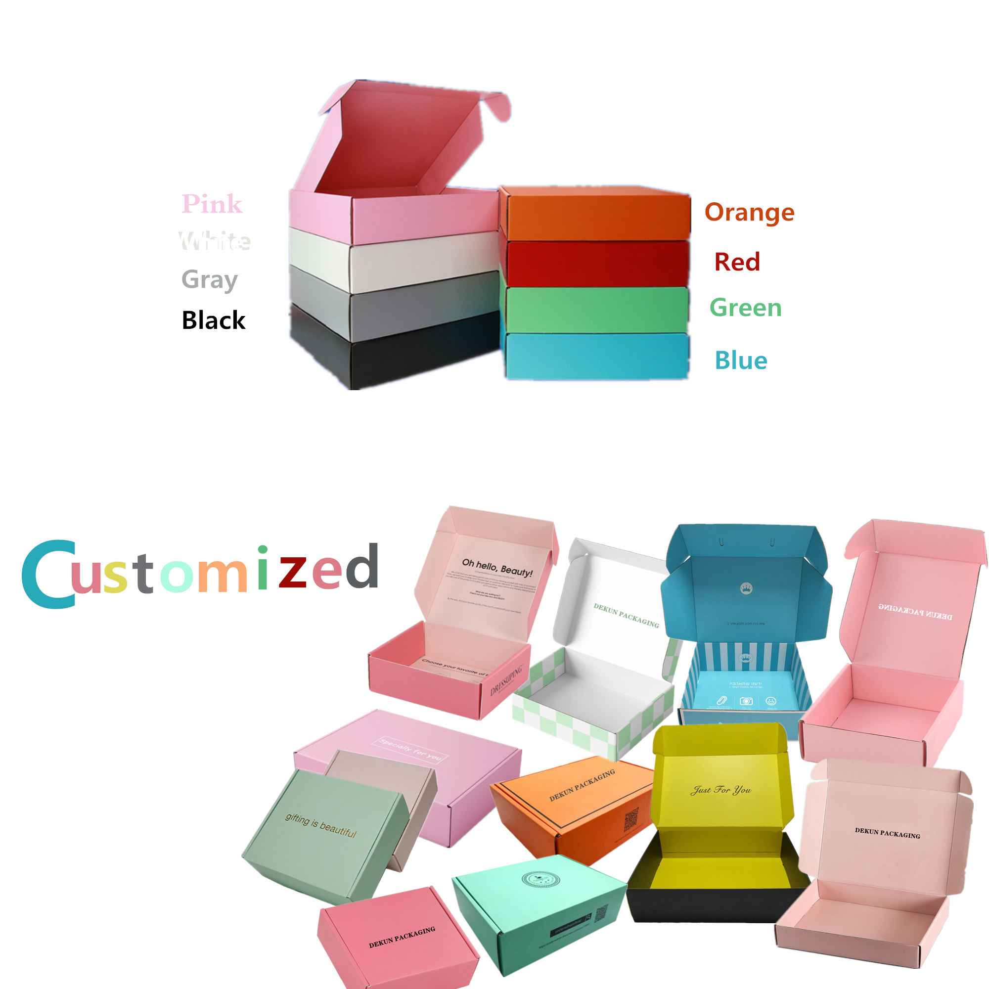9x6x4 Personalized Mailer Boxes Front Tuck End Recyclable Corrugated Board