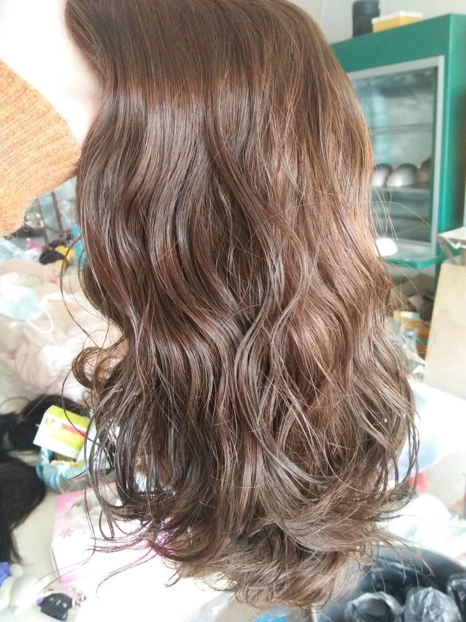 Brazilian Virgin Hair Jewish Wigs #4 Hair Color 16 Inches Body Wave In Stock