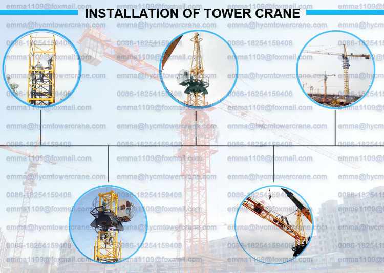 QTZ6513 Factory Topkit Tower Crane with Telescoping Cage and Hydraulic System
