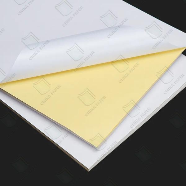 80g/90g Super White Gloss Paper ISO And SGS Certified Self Adhesive Sticker