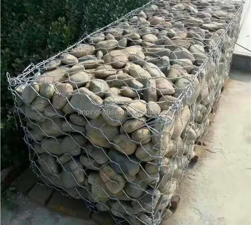 60x80mm Galvanized/PVC Coated Hexagonal Wire Netting Gabion Box for Your Sample Needs