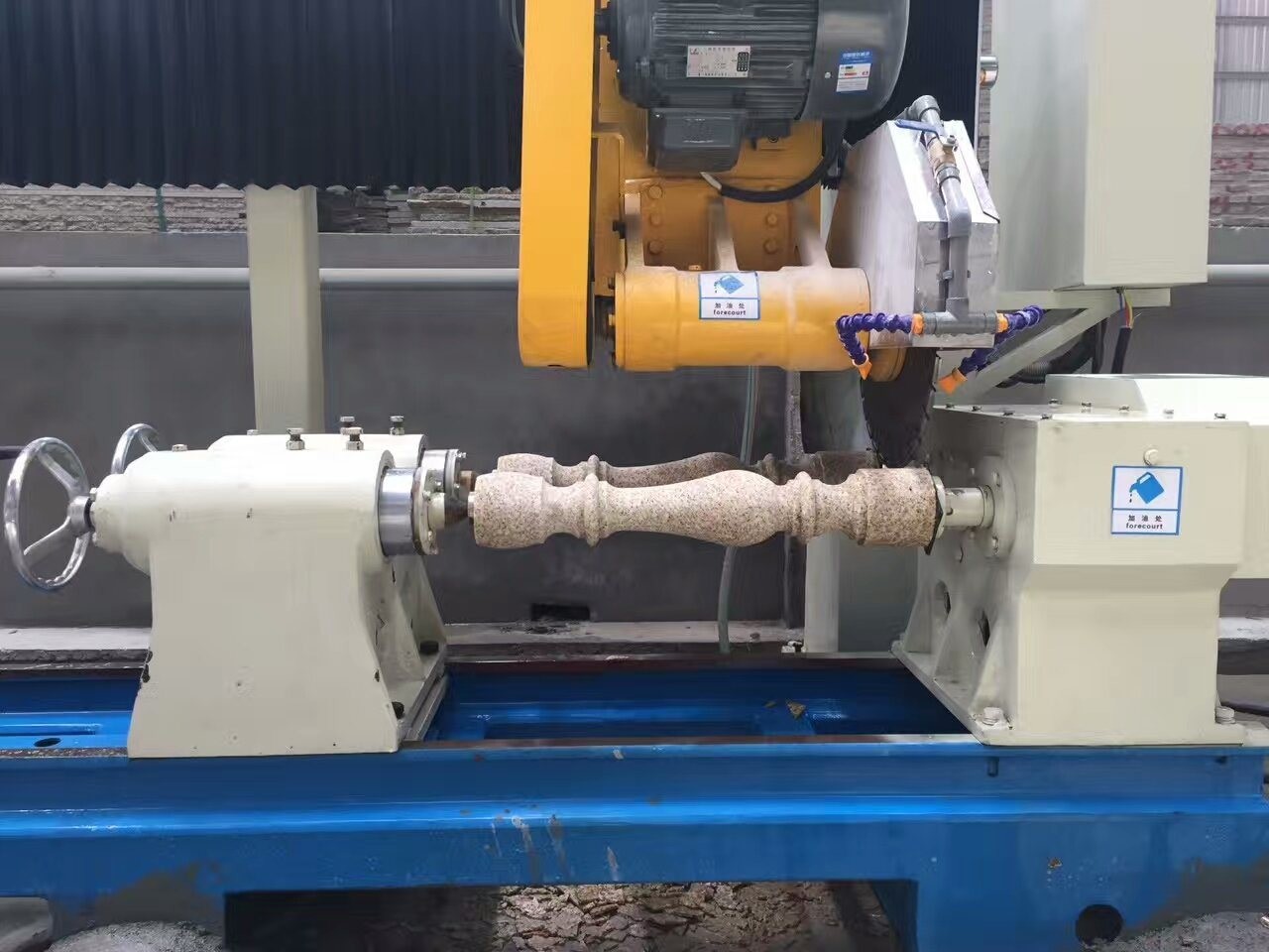 High Cutting Force CNC/PLC Stone Profiling Machinery For Baluster