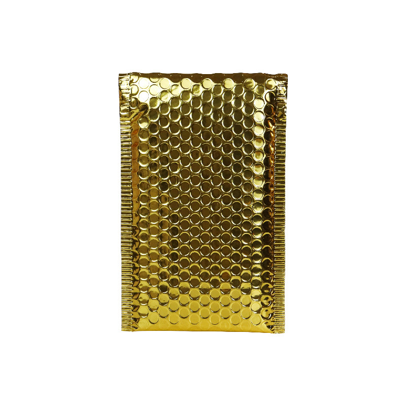 Gold Self Sealing Bubble Mailing Bags Foil Ziplock Bags With Moisture Resistance