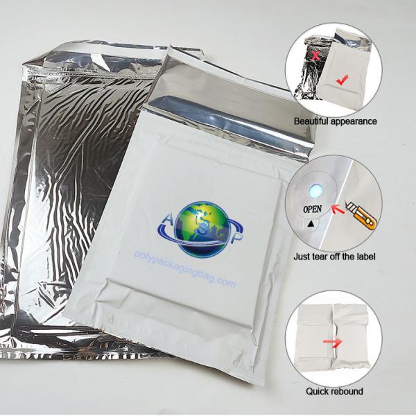 Silver Aluminum Foil Insulated Bags Ship Small Sized Temperature Sensitive Goods