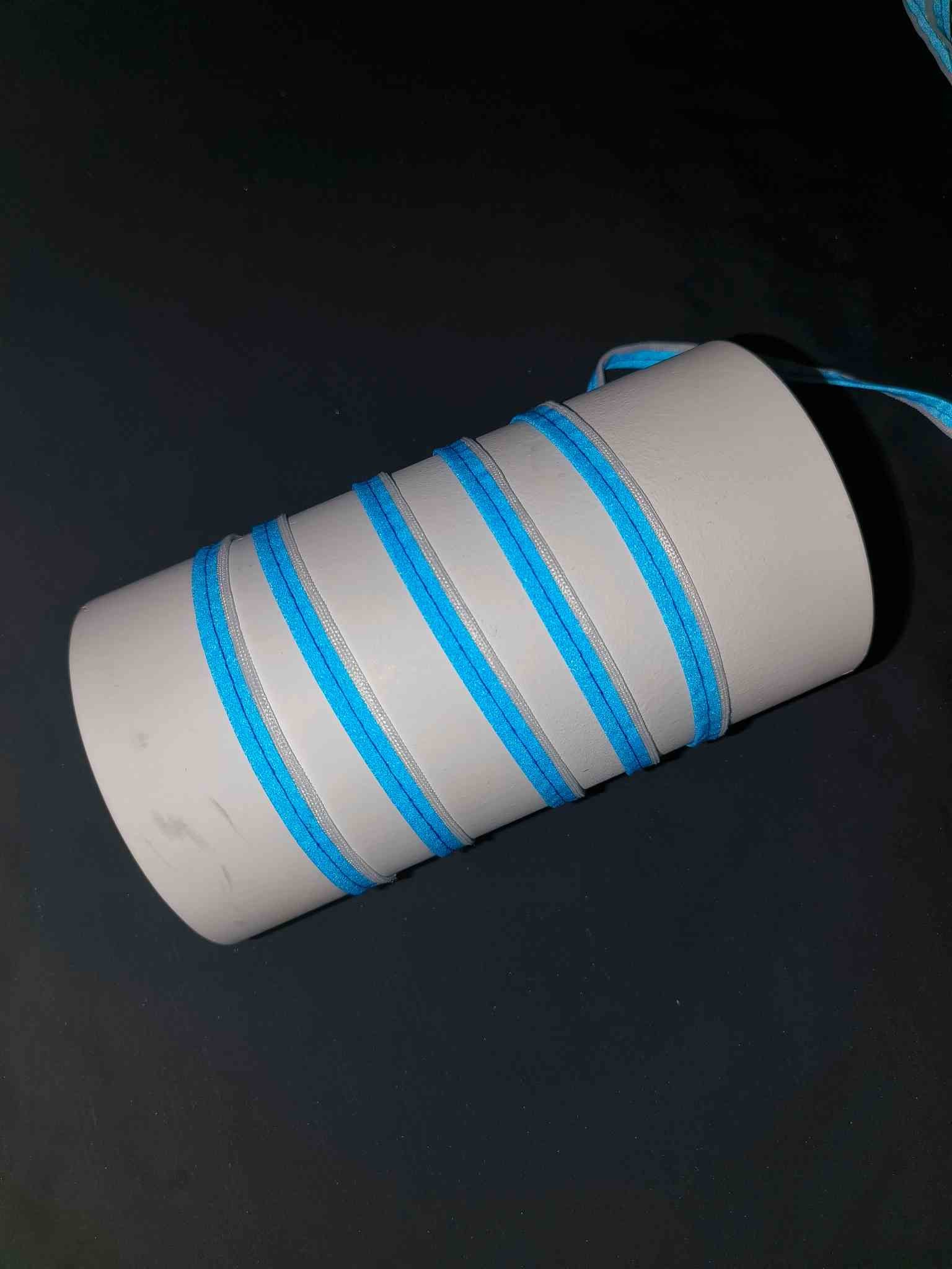 Fabric Tape Sew On Reflective Piping Edging Braid Trim For Safety Clothing
