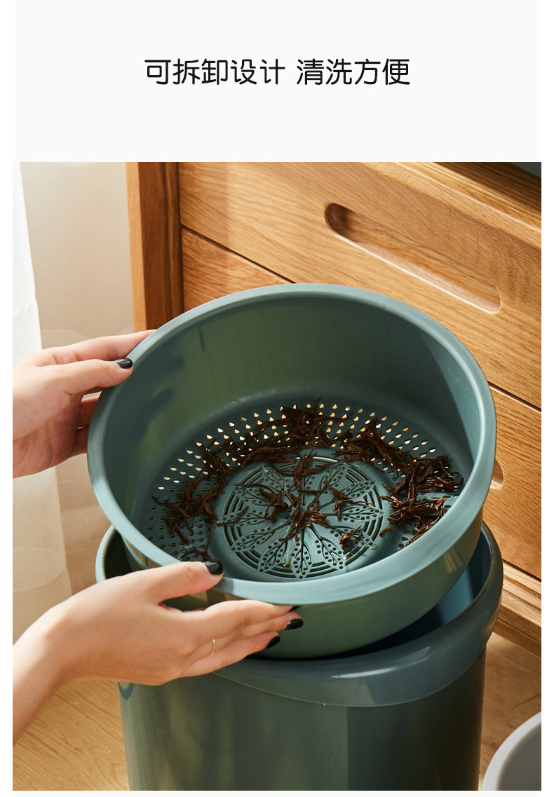 Indoor Office Drawing Room Round Waste Segregation Plastic Dustbin