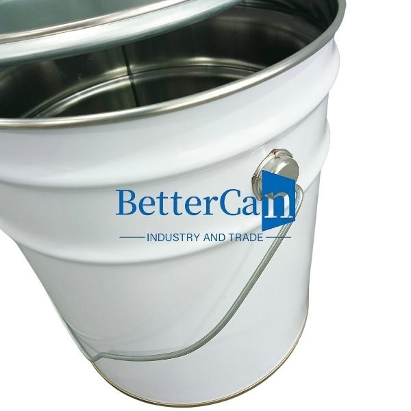 10L Metal Paint Bucket Anti Rust Durable Metal Bucket 5 Gallon With Foam Strip