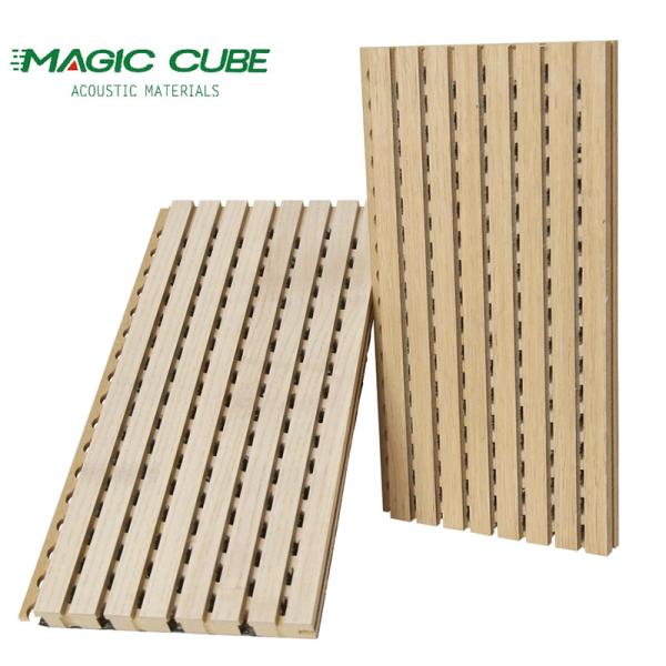 Factory Direct Supply Wall Interior Customize v grooved mdf panel for Soundproof