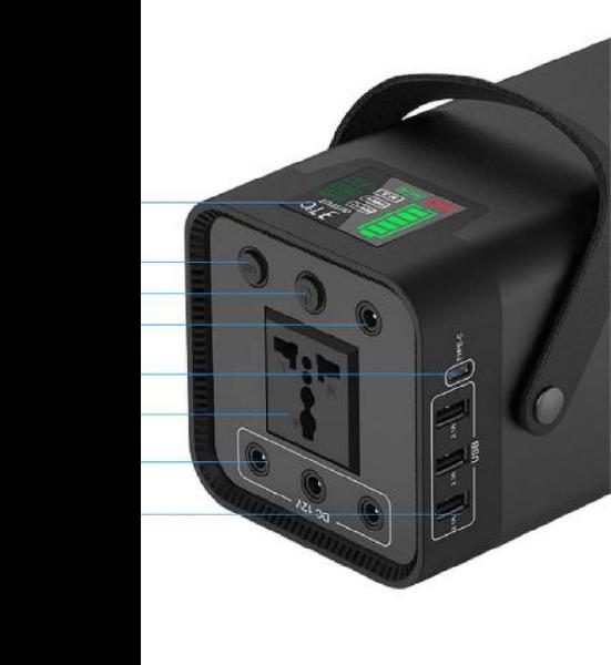 Portable Mini Power Station A380 200W Solar Energy Storage System 52.5Ah 194Wh