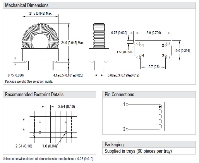 32150C Toroidal Coil Ferrite Core Common Mode Choke with ROHS