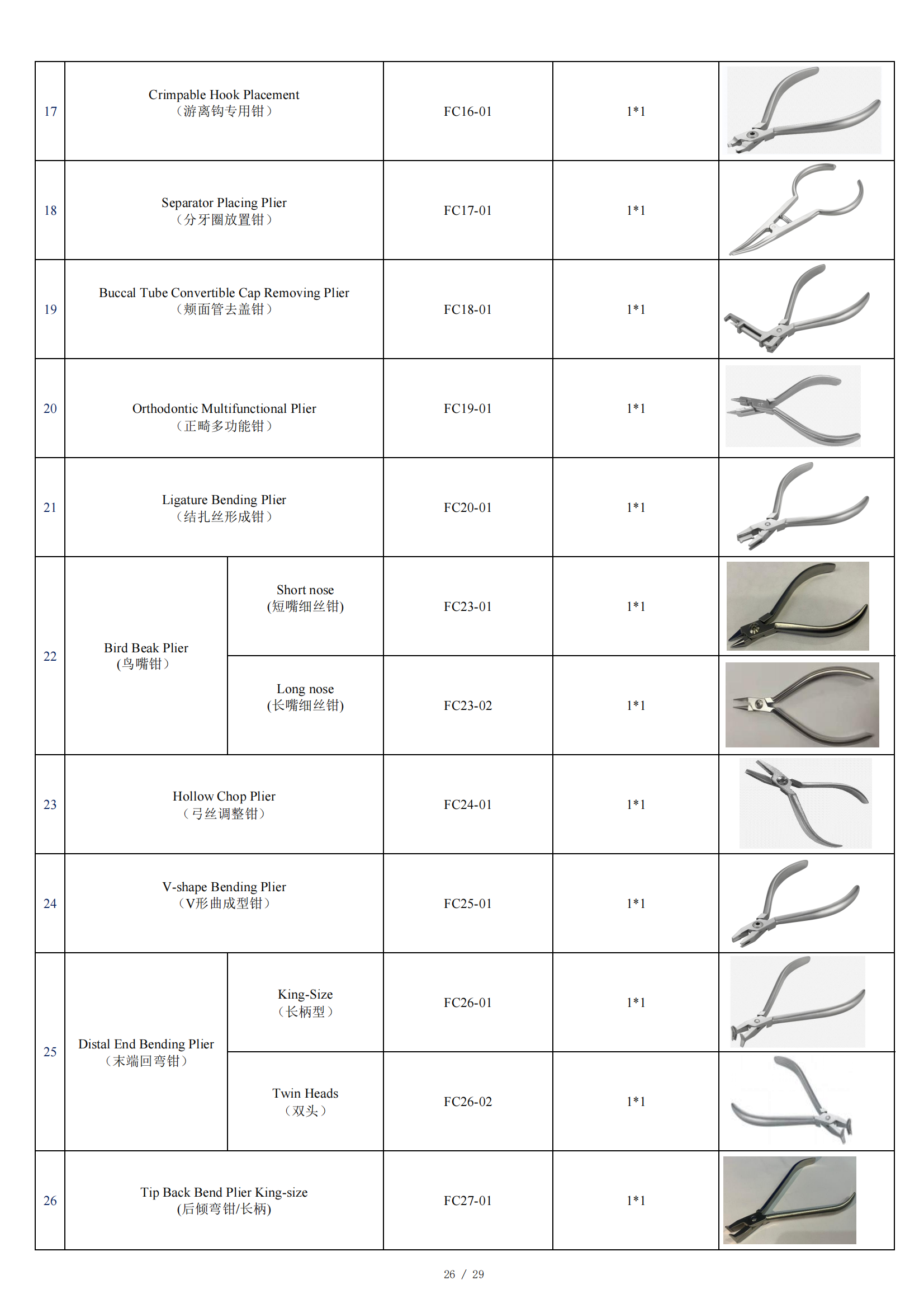 CCC Certified Orthodontic Plier for Multifunctional Dental Instruments and Braces