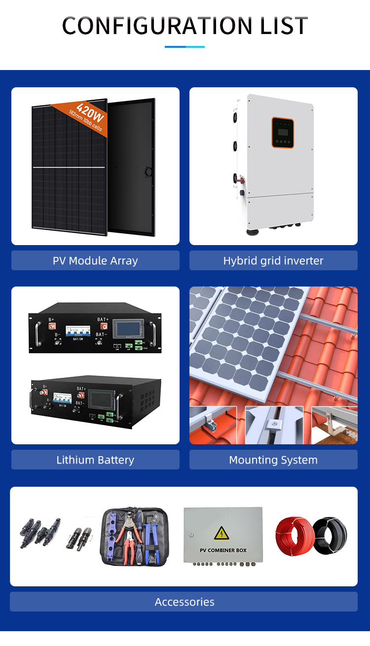 Home Power Solar Panel Power System Kit Roof Mounting 5KW 6KW 8KW 10KW