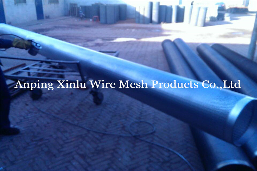 Johnson Welded Slot Wrapped V Wire Screen Pipe Joints Fitted With Bevel Plain Ends 168 x 5.8m