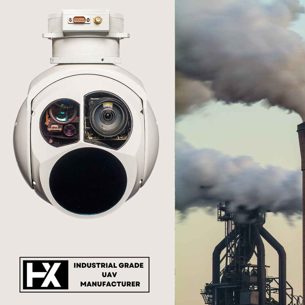 PTZ Drone Pod 2.8KG Drone Thermal Camera Gimbal 360° 2 Axis Gyro Stabilization ​640X512 HXTS02A