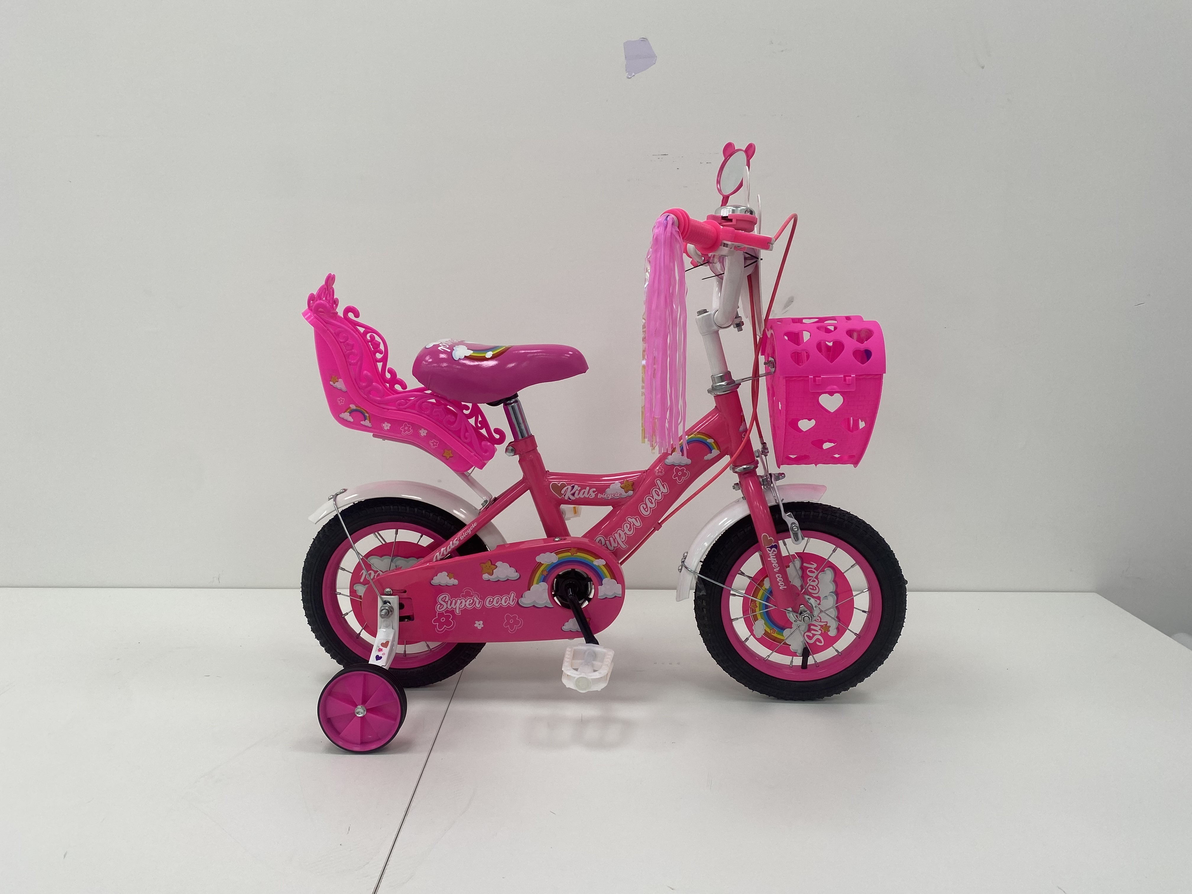 Fashionable Air Tire Kids Bicycle For Girls Hard Frame Kids Bike Girls 16 Inch Pink