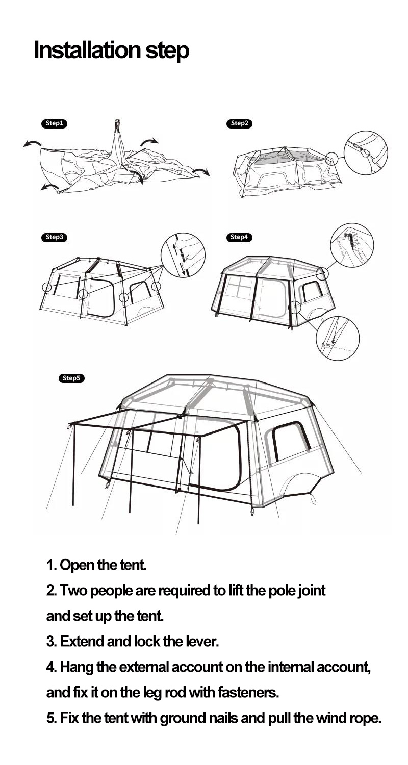 China Supplier Customized Colors Waterproof Outdoor Inflatable Camping Tents Camping Outdoor