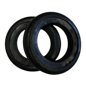 Zoomlion Heavy Industry Compatible Black Rubber Solid Wheels – For Sweeper Trucks, Sanitation Truck Suction Nozzles & Street Sweepers