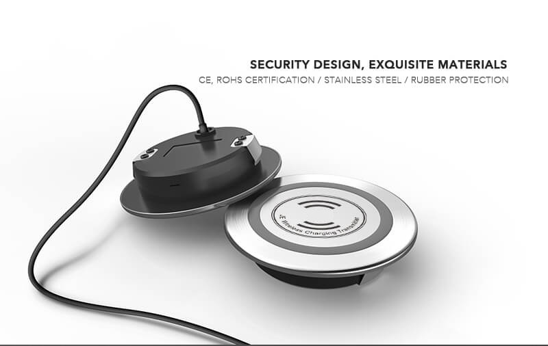 Furniture Embedded Wireless Charger furniture/ table embedded wireless charger for iphone/Samsung