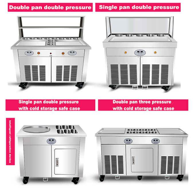 Ice Cream Roll Making Equipment with International Brands Compressor in Thailand