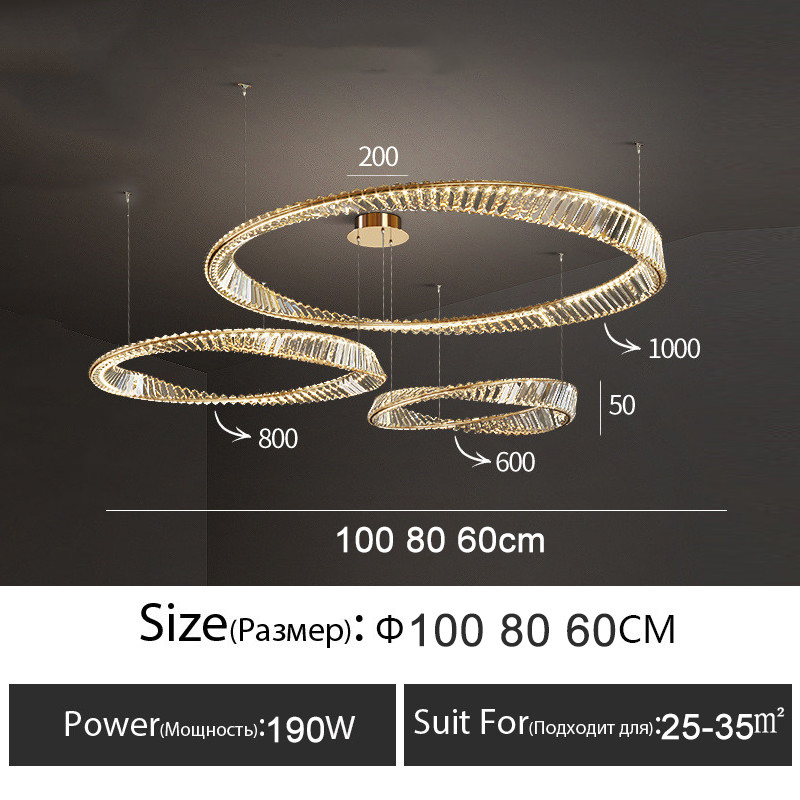 Nordic Luxury Ceiling Lamp Creative Living Room Dining Room Crystal Ceiling Chandelier(WH-CA-101)