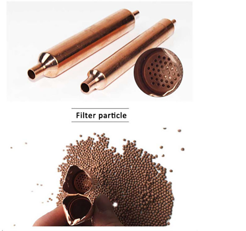 R22 Heat Exchanger Components , Copper Refrigerator Filter Drier