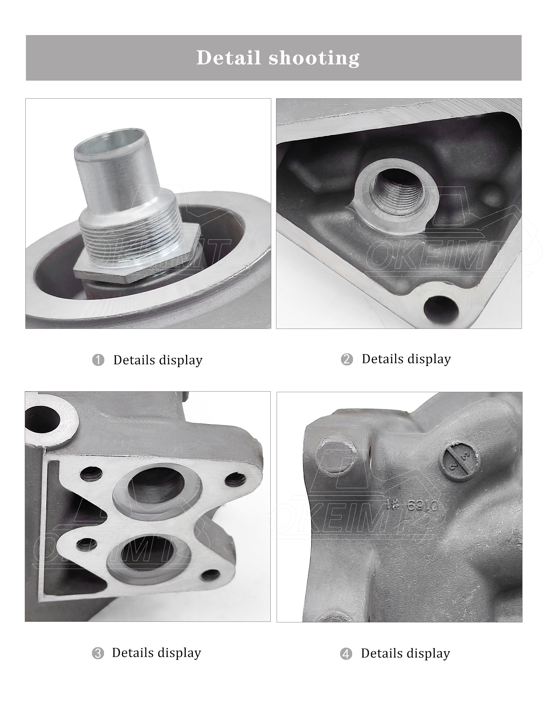HINO Engine J05E J08E Oil Filter Head Billet Aluminum Material