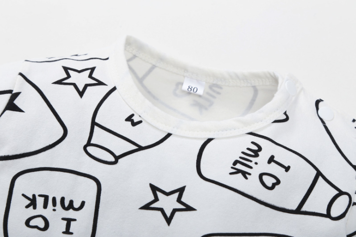 Wholesale rompers custom pattern print baby cotton clothes