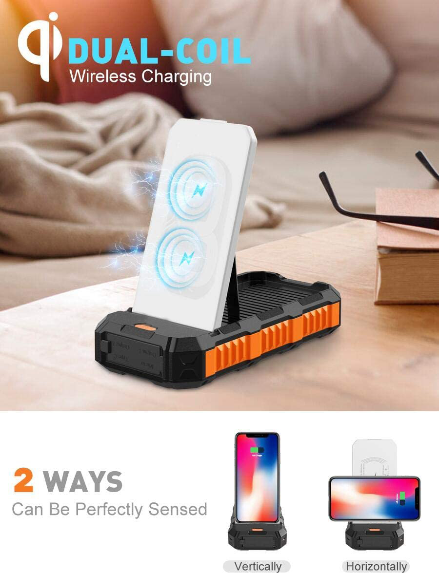 Solar System Power Bank Solar Panel Phone Charger 5000mAh 100000mAh ABS Material