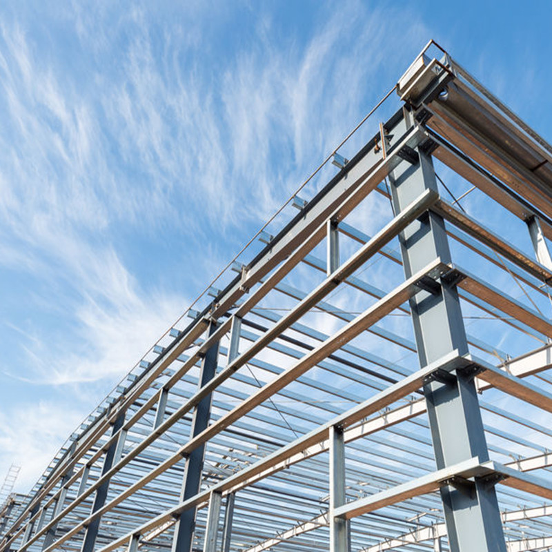 Q235 Construction Pre Fabricated Steel Buildings With Sandwich Panel Roof Cladding