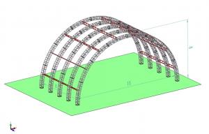 China Aluminum C Channel Steel Curved Roof Truss Semi Circle Outdoor on sale