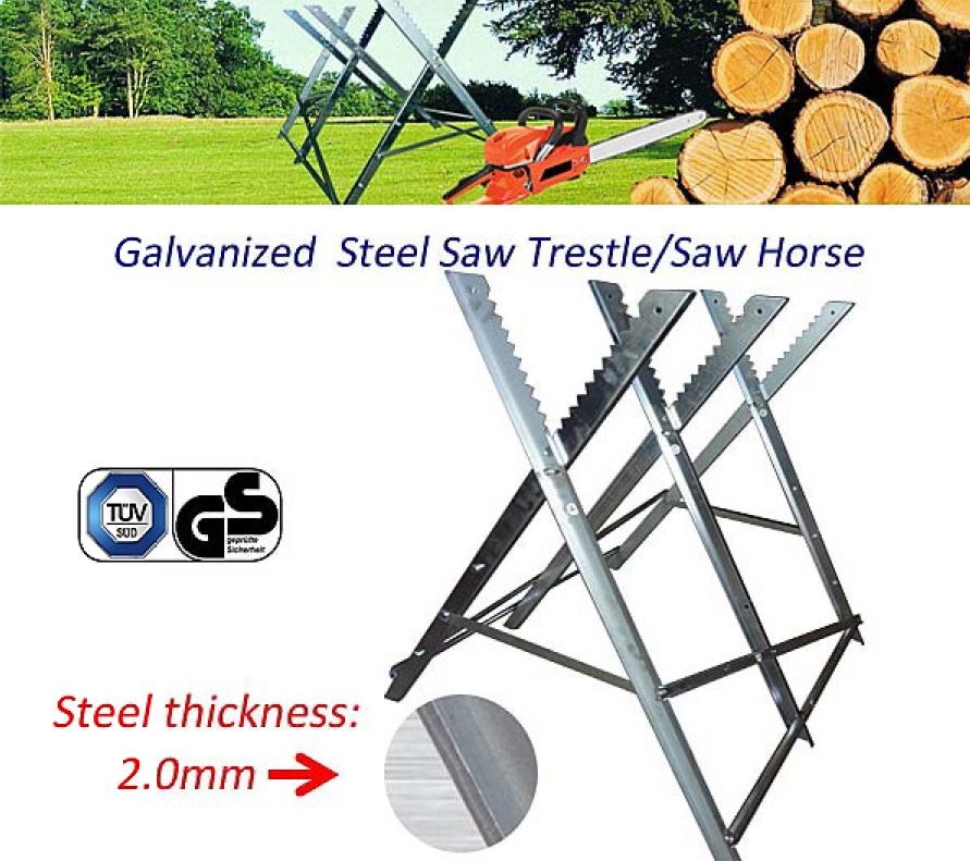 Heavy Loading Capacity Heavy Duty Steel Sawhorse With Stable Support