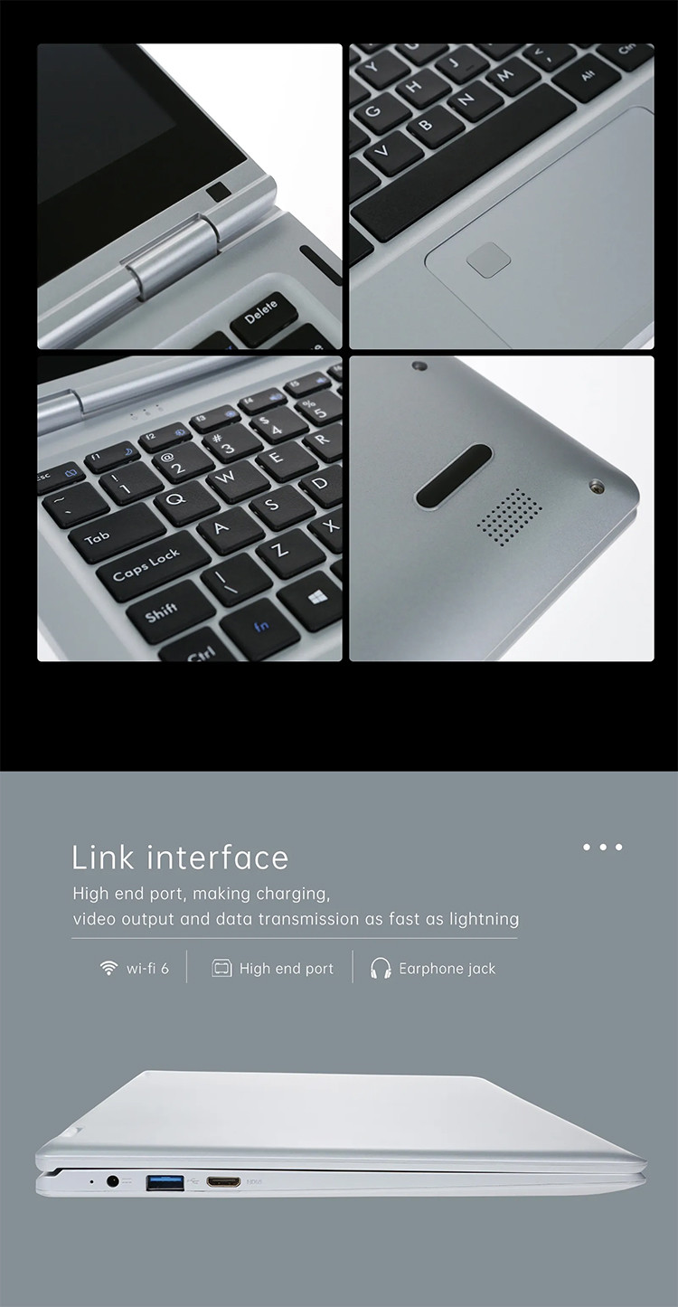 2 In 1 13.3" FHD IPS Ultrabook Touchscreen Computer Oem Laptop Manufacturers