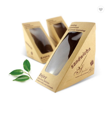 Soy Ink Color Printing Sandwich Paper Box , Eco Friendly Packaging For Food Products