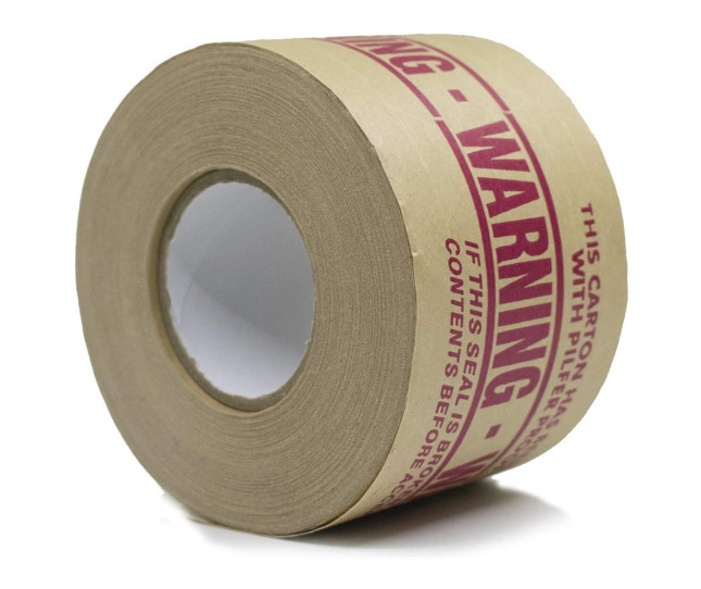 Water Activated Reinforced Kraft Paper Tape, Environmentally Friendly Printing Logo 70mm X 50yards