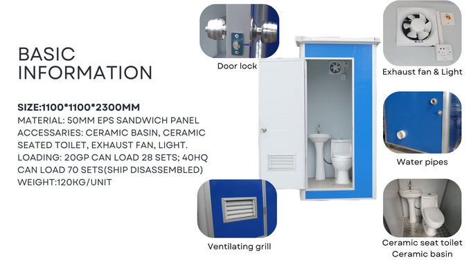 Temporary Modular Portable Toilet