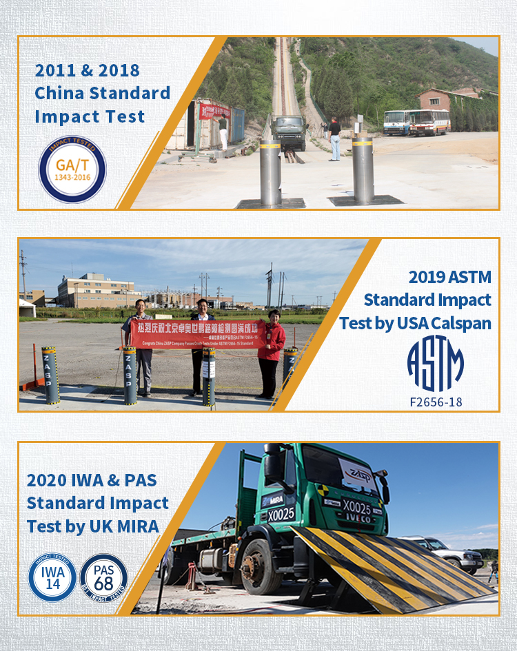 IP68 Certified Hydraulic Automatic Rising Retractable Bollards for Perimeter Security