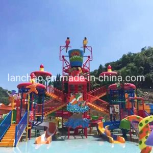  Amazon Style Splash Water Playground House Equipment With Spiral Slide Manufactures