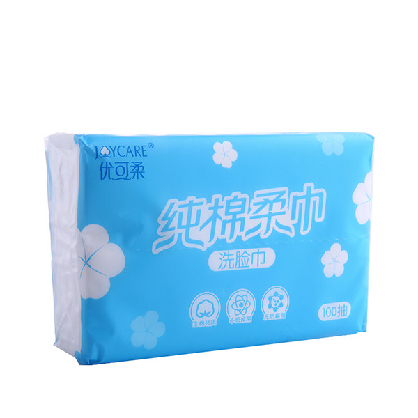 Skincare Disposable Facial Cotton Tissue White Or Custome Design Color