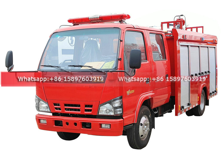 Cheaper Price NKR ISUZU Mini Fire Truck 3Tons Water Tanker Fire Fighting Truck for Sales