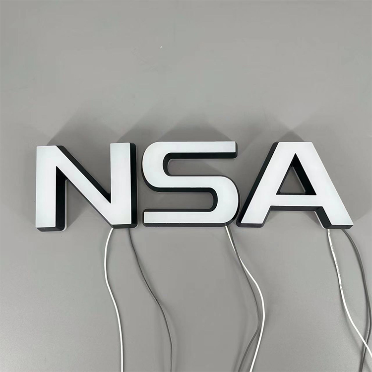 3D Signage Company Background Wall Wedding Decoration 3D LED Advertising Light Words