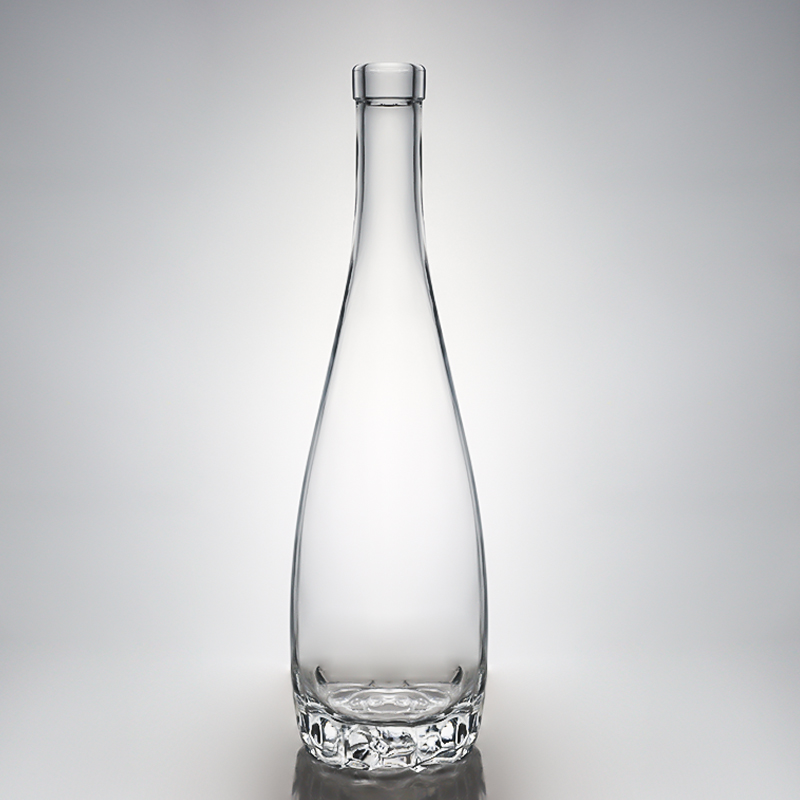 Custom Shape 700ml 750ml Rum Vodka Whisky Tequila Gin Glass Bottle with Cork Logo
