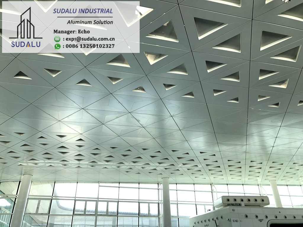 SUDALU White Color Aluminum Ceiling Decoration Panel OEM design Metal Panel from China Panel Factory