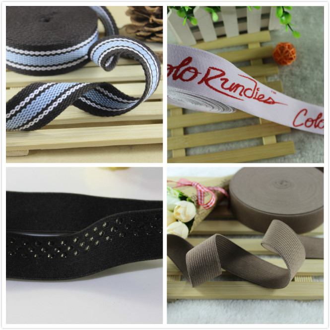 Custom 3/4 Inch Woven Thick Binding FOE Stretch Webbing Fold Over Elastic