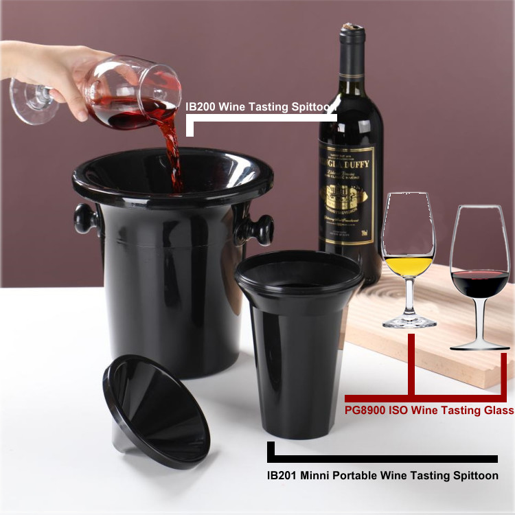 Portable Plastic Wine Spittoon Bucket For Wine Tasting Mini Spittoon Reusable